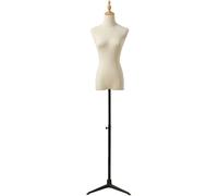 BZGPMFUD Maniquíes Maniquíes Femeninos con Soporte de Torso, Medio Cuerpo con Base de trípode, exhibición de Ropa simulada de sastres for Fash(Black,S)