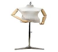 BZGPMFUD Maniquíes Soporte for Torso, Torso de Ropa Femenina, maniquí de Busto con Brazo, maniquíes for escaparates(Medium Black,Gold)