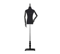 BZGPMFUD Maniquíes Torso de Ropa Femenina, Base de Madera Maciza, Medio Cuerpo con Brazos, maniquíes de escaparate, Modelo de Busto