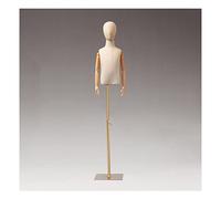 BZGPMFUD Maniquíes Torso Infantil, utilería for Tienda de Ropa Infantil, maniquí con Cabeza y Brazos de Madera for modistas.