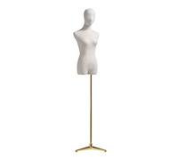 BZGPMFUD Maniquíes Torso, Women's Clothing Dummy Model Window Display Stand, Adjustable Height Wedding Dress Dress Form Head Mold, Solid Wood Arm Exquisite Facial