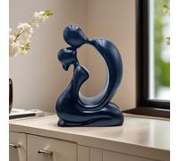 BZHIB Estatua de pareja besándose de 7.1 x 4.7 pulgadas, figura decorativa moderna, escultura abstracta de resina romántica, regalo de recuerdo perfecto para aniversario, boda, novia, novia y parejas