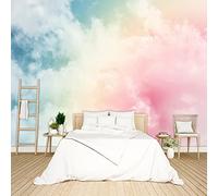 BZHXBZ - Papel tapiz de nube colorido estético para decoración de habitación, para el hogar, dormitorio, sala de estar, fondo de TV, mural de pared grande, 137 x 96 pulgadas, no se pela ni se pega
