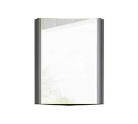 BZJPRFC Armario De Esquina con Espejo, Armario De Pared Triangular con Dos Estantes, Espejo Plateado HD con Marco De PVC, Diseño Hueco, For Baños Pequeños(Blue)