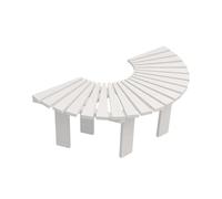 BZJPRFC Banco De Árbol con Marco, Muebles De Exterior, Decoración De Asientos, Tiras De Madera Unidas, Diversas Combinaciones De Formas, Capacidad 400 Kg(White)