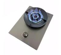 BZJPRFC Cocina De Gas De Acero Inoxidable, Estufa De Gas con Anillo De Fuego De 5,2 KW, Kit De Suministro De Gas Natural/GLP, Rejilla For Ollas De Hierro Fundido con Vidrio Templado(LPG)