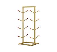 BZJPRFC Estante De Suelo For Patinetas De 4, 5, 6 Y 7 Niveles, Expositor For Tablas De Surf Y Esquí, Estante De Doble Cara For Equipos Deportivos, For Casas, Garajes(Gold,4-Layer)