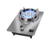 BZJPRFC Estufa De Gas con 1 Quemador,Cocina De Gas De Acero Inoxidable,Temporizador De Alto Fuego De Nueve Cavidades De 7,2 KW,Portátil For Exteriores E Interiores,con Protección contra Llamas(LPG)