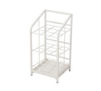 BZJPRFC Paragüero De 4 Niveles Independiente, Estante Grande De Metal For Exhibición De Paraguas, Soporte De Almacenamiento De Malla Multiusos, Con Bandeja De Goteo Extraíble(White,62x23.5x41cm)