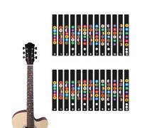 BZKSER Pegatina Nota De Guitarra - 2Pcs Notas para Diapasón De Guitarra Pegatinas Guitarra para Principiantes Notas Coloridas para Diapasón De Guitarra Pegatina para Diapasón Guitarra for Beginner