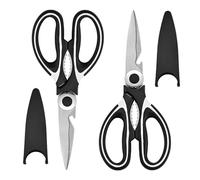 BZKSER Tijeras Multiusos Cocina - 2 pcs Tijeras De Cocina Tijeras Cocina Arcos Tijeras Cocina Profesionales Kitchen Shears Kitchen Scissors para Carne Pollos Pescado Aves Verduras Nueces BBQ