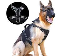 BZQQ Arnes cão arnês Anti-puxões cães com linhas refletoras confortável respirável Colete acolchoado ajustável para treino Correr ao ar Livre (C 24" - 30 Pol.)