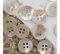 BZSDDY 10/20 Piezas Botones de Concha Natural de 10-15 mm Botones de nácar Botones de Concha Marina Coser Botones de 4 Agujeros para Abrigos de Tela Trajes Chaqueta