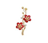 BZSQD 2-6 broches de flores de estilo vintage de 3,4 x 6 cm, elegante broche de diamantes de imitación, accesorios de joyería brillantes para boda, fiesta, regalo, 3.4*6cm 6pcs