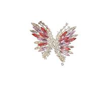 BZSQD 2-6 broches elegantes de estilo vintage de 5 x 5,6 cm, broche de flores de diamantes de imitación coloridos, accesorios de joyería elegantes para bodas, fiestas, regalo, 5*5.6cm 6pcs