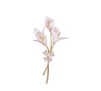 BZSQD 2-6 broches elegantes hechos a mano con diamantes de imitación, estilo vintage de flores, 3,5 x 6,5 cm, colorido pin de solapa para moda, fiesta, regalo, boda, 3.5*6.5cm 2pcs