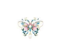BZSQD 4 broches de flores de estilo vintage de 4 x 5 cm, accesorios de broche de diamantes de imitación coloridos, joyería elegante para fiestas, bodas, regalos, 4*5cm 6pcs