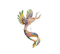 BZSQD Broche de flor de fénix de 4 x 7 cm, estilo vintage, hecho a mano, elegante broche de diamantes de imitación, accesorios de joyería elegantes para boda, 4*7cm 6pcs