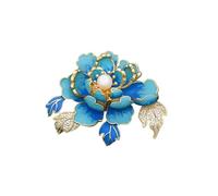 BZSQD Broches de flores de estilo vintage de 4 x 5 cm, hechos a mano, elegantes broches de diamantes de imitación, accesorios de joyería coloridos para uso casual, fiestas, 4*5cm 2pcs