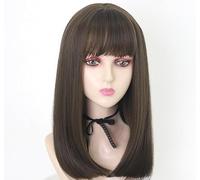 BZSQD Pelucas Negras/marrones Frescas De 43 CM para Mujeres, Cabello, Niñas, Accesorios para El Cabello para Fiestas Diarias, Viajes, Fiestas, Carnaval