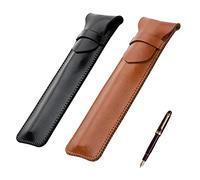 Bztzhm 2 Piezas Bolígrafo Estuche Protector, Suave Funda Protectora para Bolígrafo, Estuche de Cuero para Bolígrafo, Funda de Piel para Bolígrafo, para Manzana Fuente de Lápiz Lápiz - Negro y Marrón