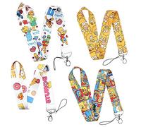 Bztzhm 4 Pieza Lanyard Colgante para el Cuello, Cinta Colgante para Tarjeta De Identificación, Teléfono, Correa Cordón para Tarjeta de Trabajo, Llaves, Disco U Clave