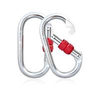 Bztzhm Mosquetón grande en forma de O, 25 KN, mosquetón de seguridad de alto rendimiento para hamaca, camping, columpio, escalada