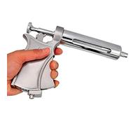 BZZBZZ Inyector de Animales 50ml Ganadería Continua Jeringa Semiautomática Pistola de vacunación de Acero Inoxidable Ajustable para Caballos Ovejas Ganado Cerdo Equipos agrícolas