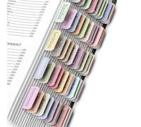 Bzzerumy Pestañas laminadas para la Biblia - 75 pestañas para registro de la Biblia - Regalos cristianos - Accesorios para la Biblia - Marcadores de Biblia de letra grande - Accesorios para el diario