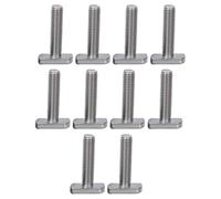 C, 10 pernos en T con cabeza de martillo para portaequipajes Thule para bicicletas en T, pernos con ranura en T con tuercas hexagonales con brida, para perfil de aluminio y paneles solares