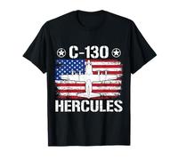 C-130 Bandera Hércules EE.UU. Avión de guerra militar estadounidense Camiseta