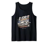 C-130 Hercules Vintage/Retro Diseño Coleccionable Camiseta sin Mangas