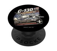 C-130 Hercules Vintage/Retro Diseño Coleccionable PopSockets PopGrip Adhesivo