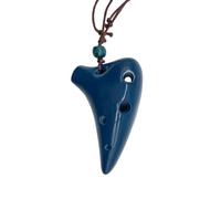 C 6 Agujeros Ocarina De Cerámica Instrumento Musical Ocarinas (Color : Dark blue)