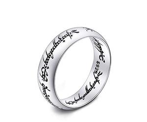 C- 925 Plata esterlina Moda Buen Detalle Un Anillo de Poder para Hombres Señor de la joyería del Anillo,7