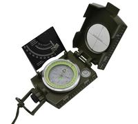 C.A.O. - Brújula clinómetro de Metal - Color Caqui - Longitud 21 cm (Abierto) - 10,5 cm (Cerrado) - Ancho 6,5 cm - Altura 3 cm - Diámetro Ø Brújula 5 cm