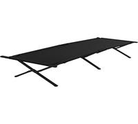 C.A.O. - Cama de Campamento Confort XL en Marco de Acero + Patas de Acero + Lienzo de 600 x 300D Oxford poliéster - Color Negro - Longitud 218 cm - Ancho 100 cm - Altura 50 cm