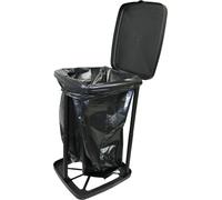 C.A.O. - Cubo de basura plegable de 40 litros de polipropileno, color negro - Longitud 32 cm - Ancho 28 cm - Altura 49 cm
