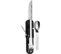 C.A.O. - Cuchillos "BIVOUAC" de cubiertos de acero inoxidable templado - Color negro - Longitud 23 cm (abierto) 14 cm (cerrado) 9 cm (hoja)