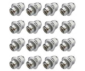 C CARBONADO 16 tuercas de rueda M12 x 1,25, cerradas, cromadas, con soporte plano móvil, ancho de llave de 21 mm, para llantas de aluminio Nissan