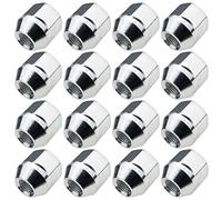 C CARBONADO Juego de 16 Tuercas de Rueda M12x1,25 Abiertas 25mm SW21 | Compatibles con Nissan, Subaru, Suzuki y Lada, para llantas de aluminio y acero, acabado galvanizado