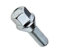 C CARBONADO Tornillo de rueda M12 x 1,25 26 mm, perno de rueda, con cintura cónica, SW17, selección de longitud, compatible con Citroen Peugeot