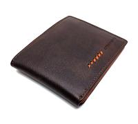 C CASANOVA Cartera para Hombre Americana con Monedero de Cuero, Piel Ubrique, Billetero Tarjetero Horizontal, Hecho a Mano, Proteccion RFID, 18695 Marron