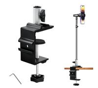 C-Clamp Base Stand Mounting Accessory, Table Mount For Microphone Microphones With Adjustable Screw Robust Clamp Hanging Outrigger Arm Holder Photography Flash Light Camera Monopod, 1pcs