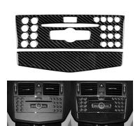 C Clase W204 2007 2010 consola central CD cubierta Trim fibra de carbono frontal para coches LHD