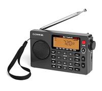 C. Crane CC Skywave SSB 2 AM, FM, onda corta, NOAA Weather + alerta, banda de aviación VHF escaneable y bandas laterales pequeñas, radio de viaje portátil a pilas, incluye adaptador de antena de cable