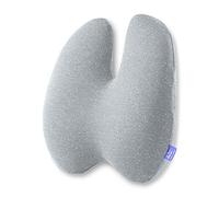 C CUSHION LAB Almohada lumbar extra densa, soporte ergonómico patentado para espalda multiregión para aliviar el dolor de espalda baja, cojín de apoyo lumbar con correa para silla de oficina, coche