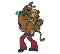 C&D Visionary Doo Shaggy sosteniendo a Scooby Patch marr n rojo