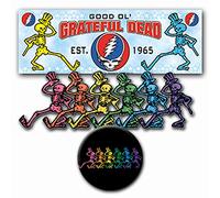 C&D Visionary Juego de 3 pegatinas con diseño de Grateful Dead, parches, botones, azul, rojo