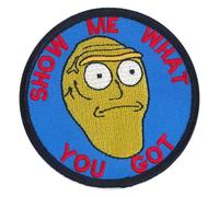 C&D Visionary Rick & Morty - Parche con texto en inglés "Show Me What You Got", azul, rojo, amarillo
